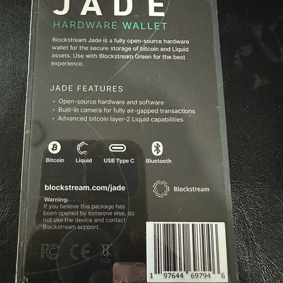 Blockstream Jade Hardware Wallet New clear ￼ - Picture 2 of 2